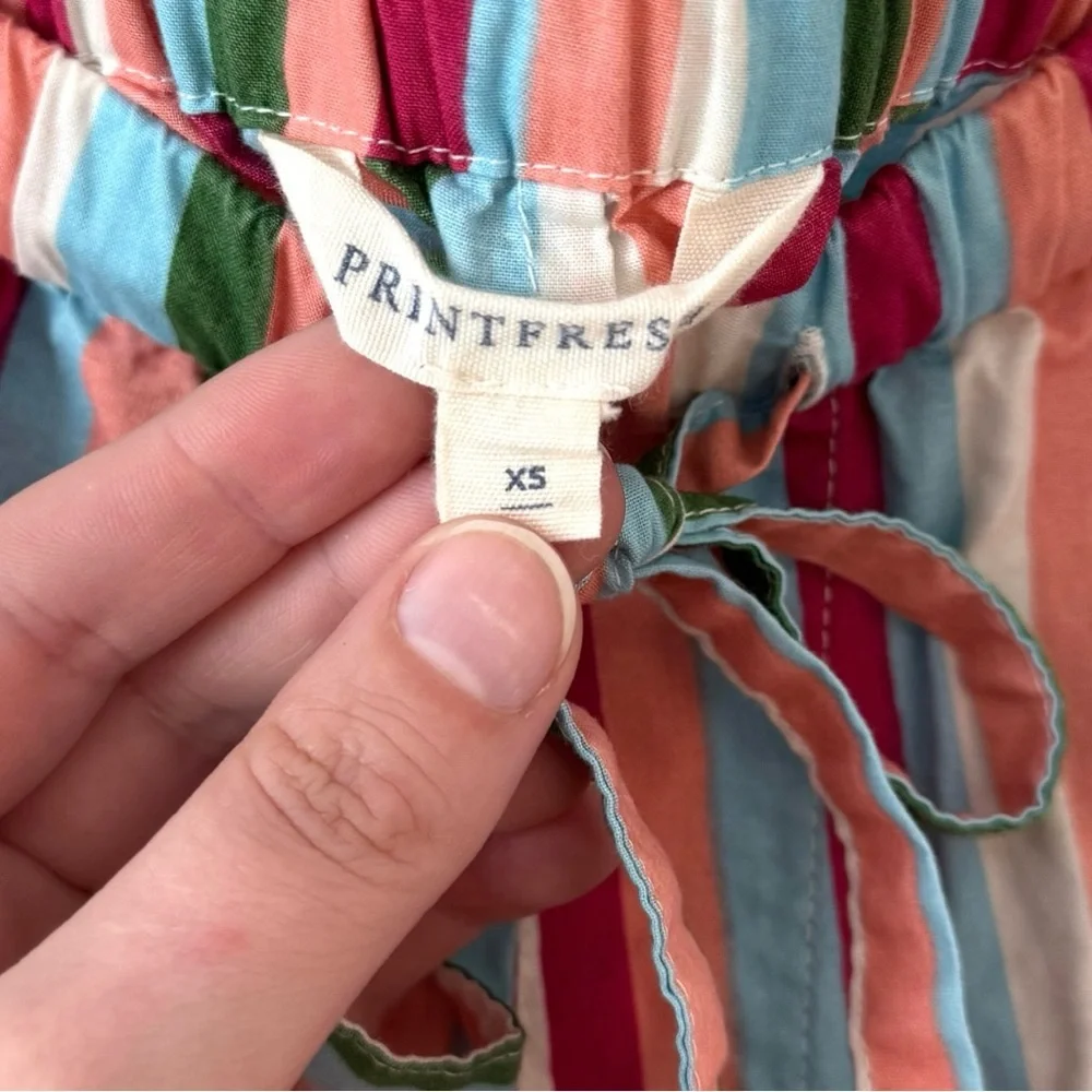 Printfresh Anthropologie Stripe Pajama Shorts XS‎ Lounge Cozy Colorful